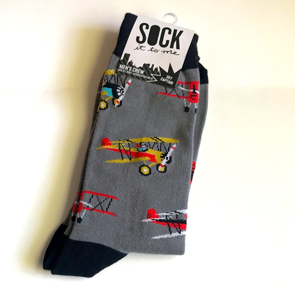 Sock It To Me Sky Captain Men’s Crew Socks